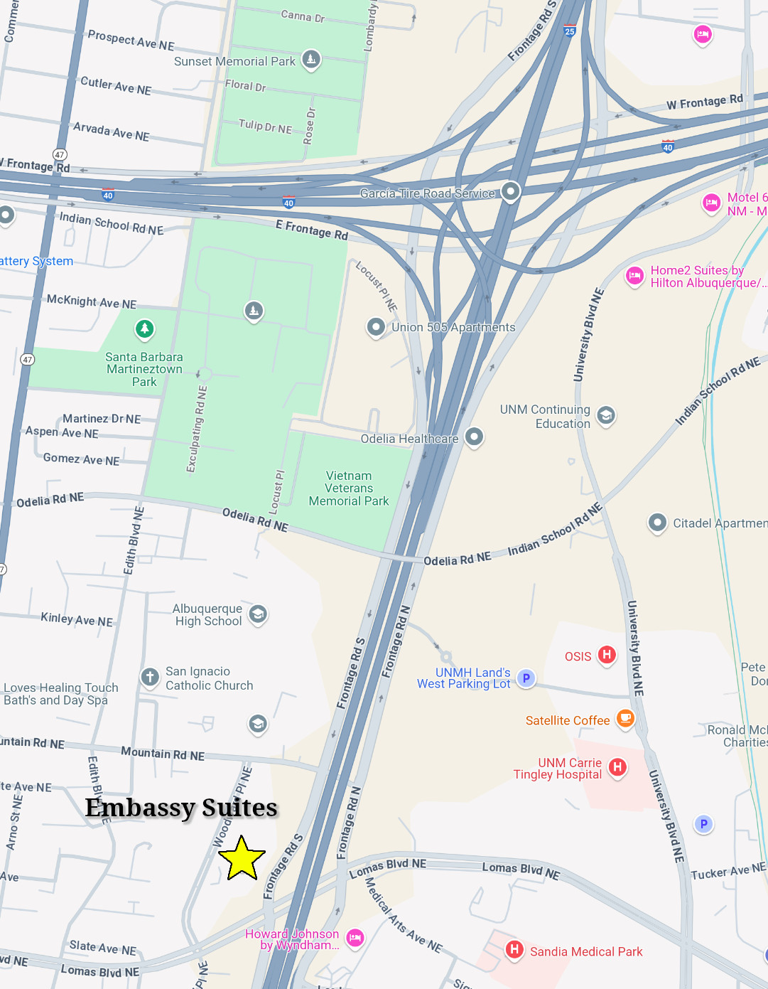 embassy suites map